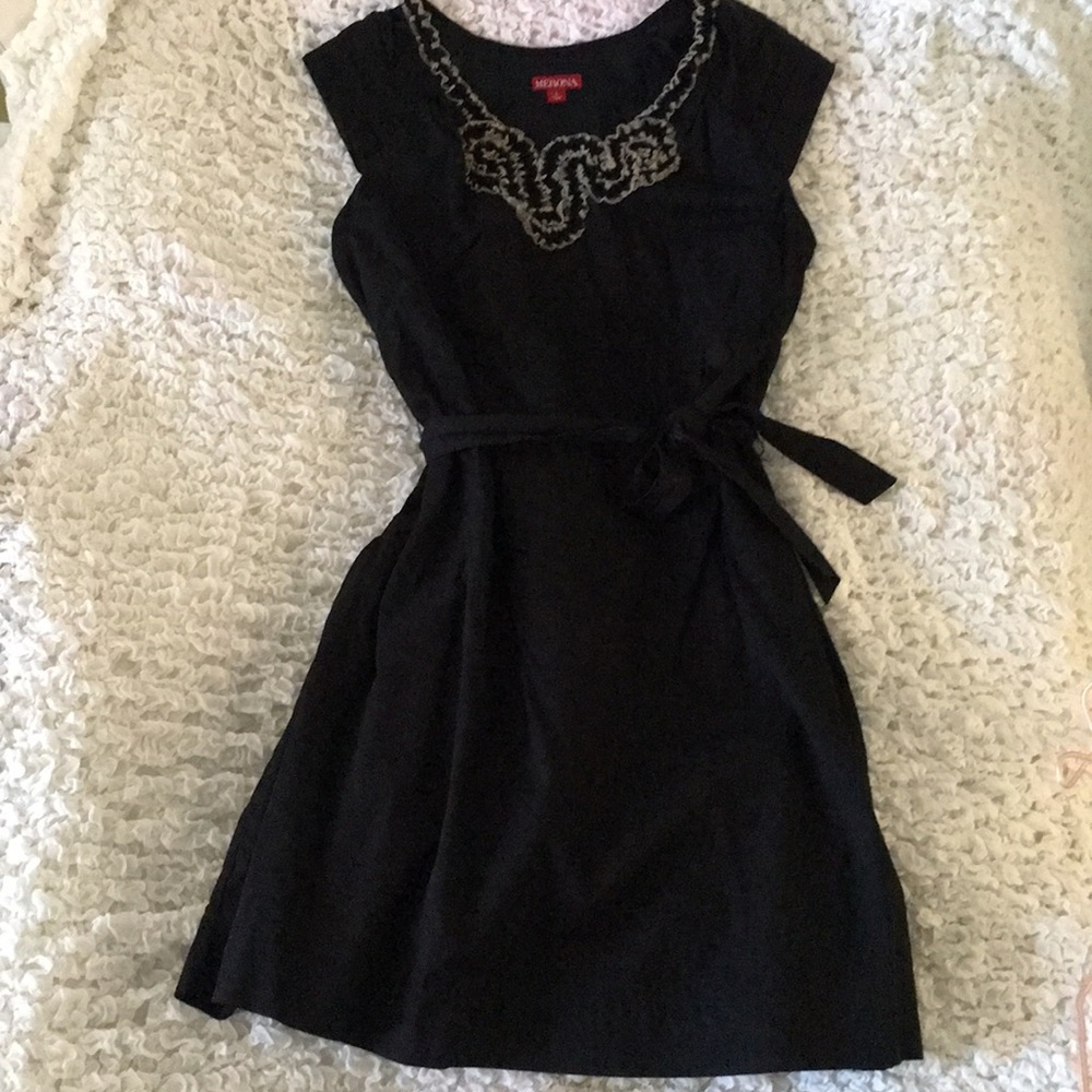MERONA Black Flounce Dress